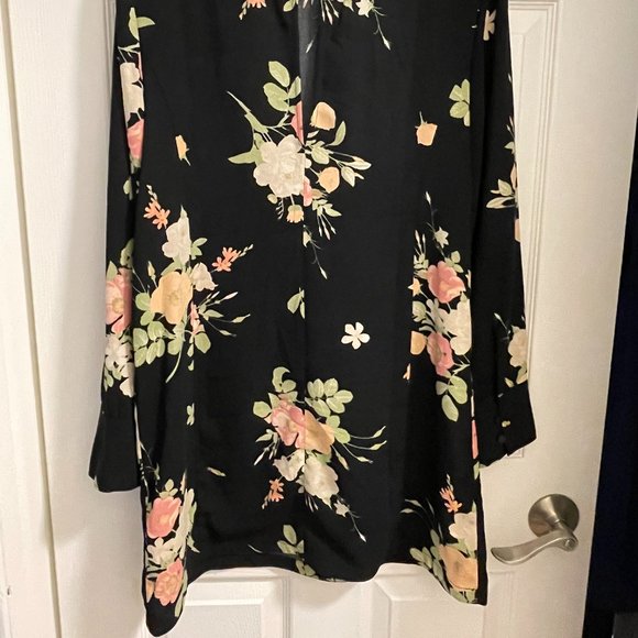 Leith Floral Mock Neck Knee Length Dress-L - Picture 6 of 6